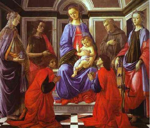 Sandro Botticelli Madonna and Child with Six Saints